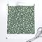 Green Botanical Beige Flowers Boho Block Print Faux Texture Country Farmhouse Custom Printed Fabric by Spoonflower Various Fabrics by the Yard or Fat Quarter